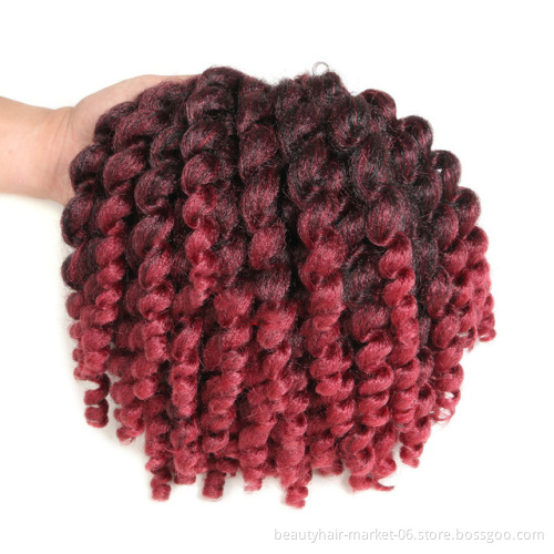 Wholesale cheap price synthetic wand curl hairstyle curly crochet braiding hair extensions with curly hair